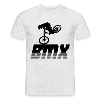BMX extreme gift boy and dad - Men's T-Shirt - heather grey - Front - AI Model Male 178 dark (178cm)