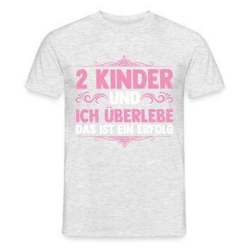 Mama Von 2 Kindern - Männer T-Shirt - Grau meliert - Vorne - AI Model Male 178 dark (178cm)