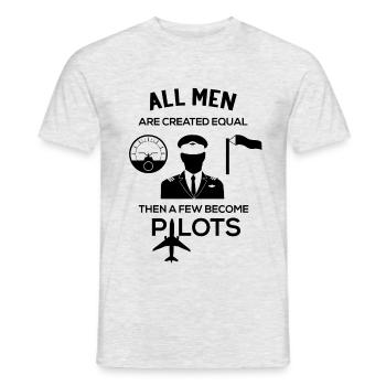 Pilote disant cadeau - T-shirt homme - gris chiné - Devant - AI Model Male 178 dark (178cm)