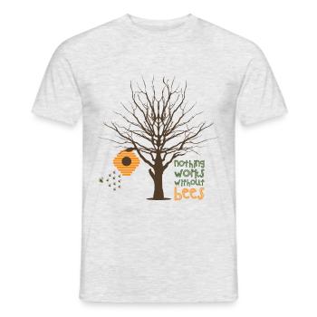 Beekeeper bee bee honey saying - Men's T-Shirt - heather grey - Front - AI Model Male 178 dark (178cm)