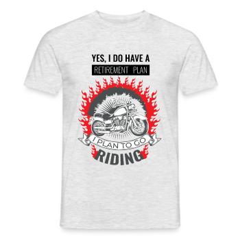 Motorcycle motorcyclist pensioner pension saying - Men's T-Shirt - heather grey - Front - AI Model Male 178 dark (178cm)