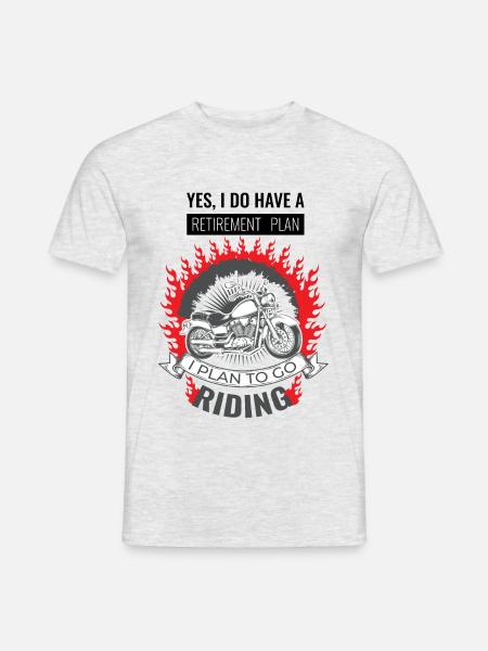 Motorcycle motorcyclist pensioner pension saying - Men's T-Shirt - heather grey