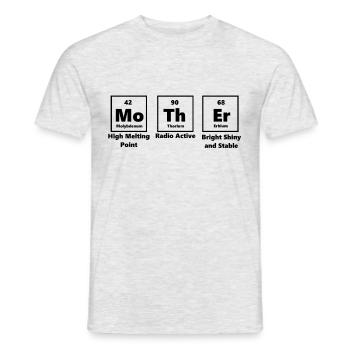 Mère Cadeau Chimie Biologie - T-shirt homme - gris chiné - Devant - AI Model Male 178 dark (178cm)