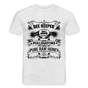 Beekeeper Honey Beekeeper Bees Saying - Men's T-Shirt - heather grey - Front - AI Model Male 178 dark (178cm)