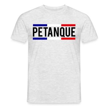 Pétanque Boule Boccia Frankreich Fahne Spieler - Männer T-Shirt - Grau meliert - Vorne - AI Model Male 178 dark (178cm)