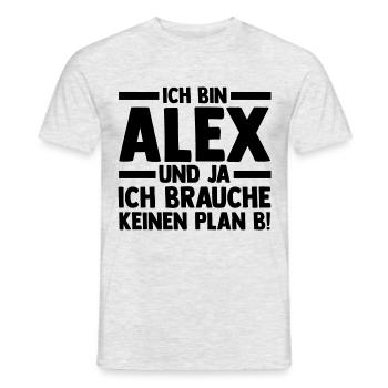 Alexander Alexandra Alexa Alex - Männer T-Shirt - Grau meliert - Vorne - AI Model Male 178 dark (178cm)
