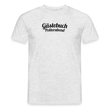 Gästebuch Polterabend - Männer T-Shirt - Grau meliert - Vorne - AI Model Male 178 dark (178cm)