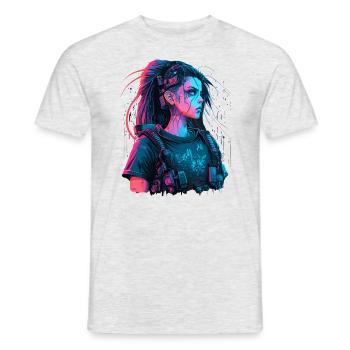 Gorgeous Girl For Fiction Lovers - Men's T-Shirt - heather grey - Front - AI Model Male 178 dark (178cm)
