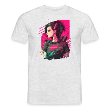 Amazing Looking Punk Women das einfache Weihnachten - Männer T-Shirt - Grau meliert - Vorne - AI Model Male 178 dark (178cm)