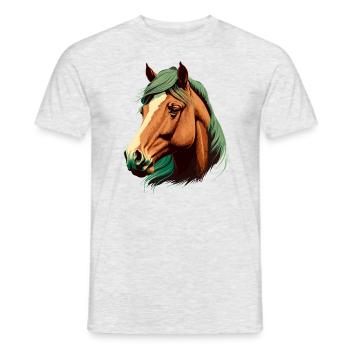 Belle jument - T-shirt homme - gris chiné - Devant - AI Model Male 178 dark (178cm)