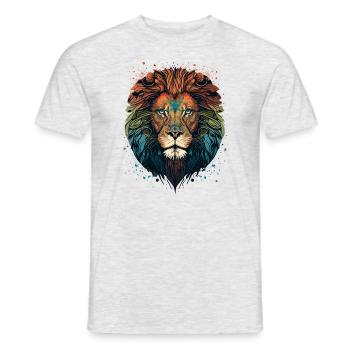 Roi de la jungle - T-shirt homme - gris chiné - Devant - AI Model Male 178 dark (178cm)