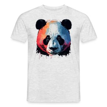 Drapeau de la France Panda - T-shirt homme - gris chiné - Devant - AI Model Male 178 dark (178cm)