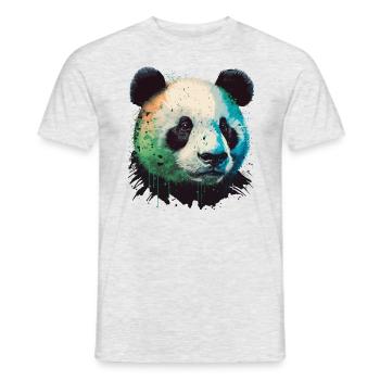 Gesicht des Pandas - Männer T-Shirt - Grau meliert - Vorne - AI Model Male 178 dark (178cm)