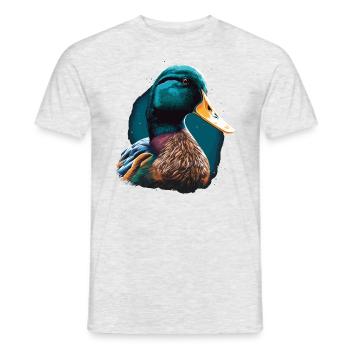 Entenkopf Illustration - Männer T-Shirt - Grau meliert - Vorne - AI Model Male 178 dark (178cm)