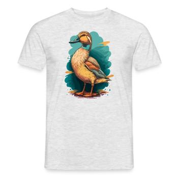 Lustige Ente - Männer T-Shirt - Grau meliert - Vorne - AI Model Male 178 dark (178cm)