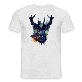 Mulet sylvestre - T-shirt homme - gris chiné - Devant - AI Model Male 178 dark (178cm)