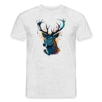 Buck Lover - T-shirt homme - gris chiné - Devant - AI Model Male 178 dark (178cm)