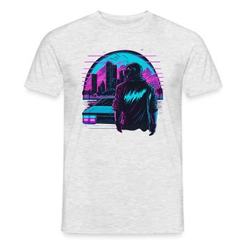 Retro-Futepunk - Männer T-Shirt - Grau meliert - Vorne - AI Model Male 178 dark (178cm)