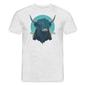 Amoureux des yaks - T-shirt homme - gris chiné - Devant - AI Model Male 178 dark (178cm)