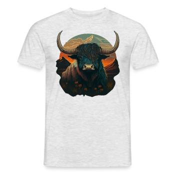 Yak froid - T-shirt homme - gris chiné - Devant - AI Model Male 178 dark (178cm)
