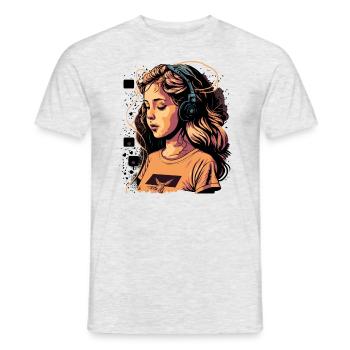 Kawaii - T-shirt homme - gris chiné - Devant - AI Model Male 178 dark (178cm)