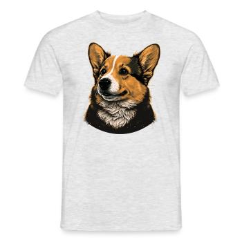 À la recherche de Corgi - T-shirt homme - gris chiné - Devant - AI Model Male 178 dark (178cm)