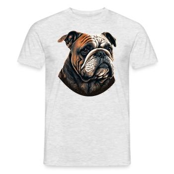 Schön aussehende Bulldogge - Männer T-Shirt - Grau meliert - Vorne - AI Model Male 178 dark (178cm)