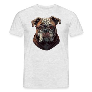 Alte Bulldogge - Männer T-Shirt - Grau meliert - Vorne - AI Model Male 178 dark (178cm)