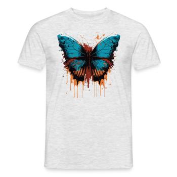 Painted Butterfly - Men's T-Shirt - heather grey - Front - AI Model Male 178 dark (178cm)