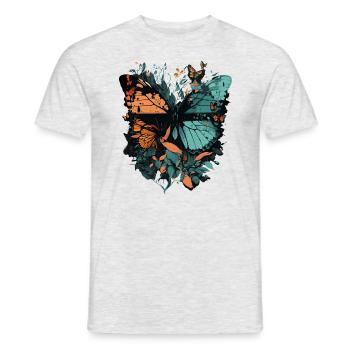 Énorme papillon - T-shirt homme - gris chiné - Devant - AI Model Male 178 dark (178cm)