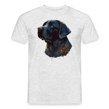 Erstaunlicher Labrador Retriever mit Blättern Stil Körper - Männer T-Shirt - Grau meliert - Vorne - AI Model Male 178 dark (178cm)