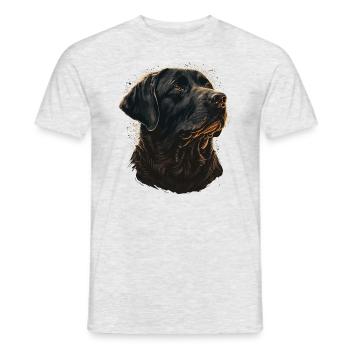 Schöne Labrador Retriever Illustration - Männer T-Shirt - Grau meliert - Vorne - AI Model Male 178 dark (178cm)
