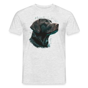 Wishing Labrador Retriever - T-shirt homme - gris chiné - Devant - AI Model Male 178 dark (178cm)