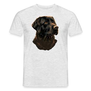 Schwarzer Labrador Retriever - Männer T-Shirt - Grau meliert - Vorne - AI Model Male 178 dark (178cm)