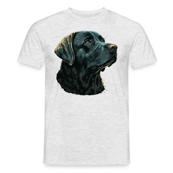 Dunkelblauer Labrador Retriever - Männer T-Shirt - Grau meliert - Vorne - AI Model Male 178 dark (178cm)