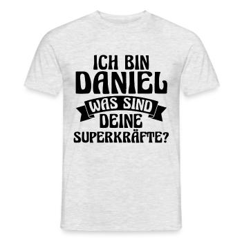 First name Daniel - Men's T-Shirt - heather grey - Front - AI Model Male 178 dark (178cm)