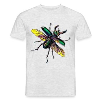 hirschkäfer - Männer T-Shirt - Grau meliert - Vorne - AI Model Male 178 dark (178cm)