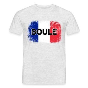 Boule Französische Fahne Pètanque Spieler - Männer T-Shirt - Grau meliert - Vorne - AI Model Male 178 dark (178cm)