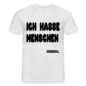 GENERELL - Männer T-Shirt - Grau meliert - Vorne - AI Model Male 178 dark (178cm)