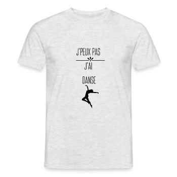 j'peux pas j'ai danse - T-shirt homme - gris chiné - Devant - AI Model Male 178 dark (178cm)
