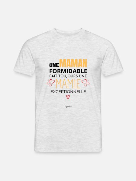 Annonce grossesse maman - Annonce grossesse mamie - T-shirt homme - gris chiné