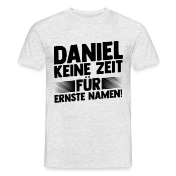 First name Daniel - Men's T-Shirt - heather grey - Front - AI Model Male 178 dark (178cm)