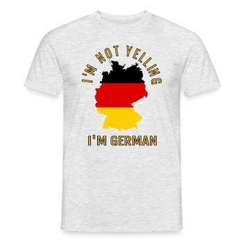 Ich schreie nicht Ich bin Deutsche - Männer T-Shirt - Grau meliert - Vorne - AI Model Male 178 dark (178cm)
