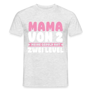 Mom of 2 children - Men's T-Shirt - heather grey - Front - AI Model Male 178 dark (178cm)