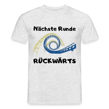 Nächste Runde rückwärts - Männer T-Shirt - Grau meliert - Vorne - AI Model Male 178 dark (178cm)
