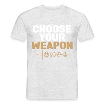 Stylo et papier pour RPG Gaming Father - T-shirt homme - gris chiné - Devant - AI Model Male 178 dark (178cm)