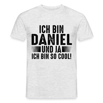First name Daniel - Men's T-Shirt - heather grey - Front - AI Model Male 178 dark (178cm)