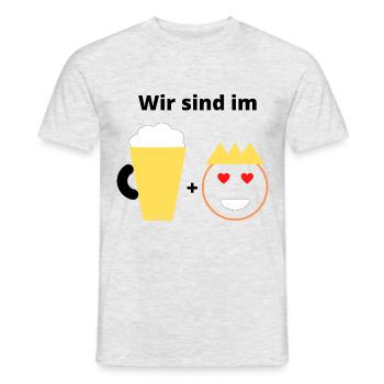 Mallorca - Bierkönig Liebe - Männer T-Shirt - Grau meliert - Vorne - AI Model Male 178 dark (178cm)