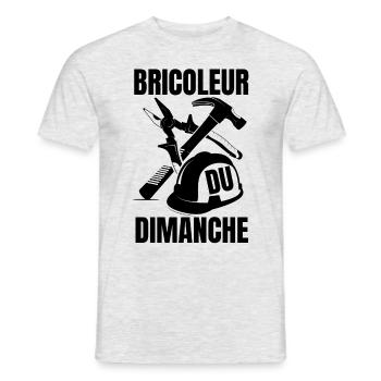 Bricoleur du dimanche 4 - T-shirt homme - gris chiné - Devant - AI Model Male 178 dark (178cm)