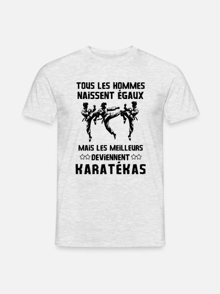 Karaté - T-shirt homme - gris chiné